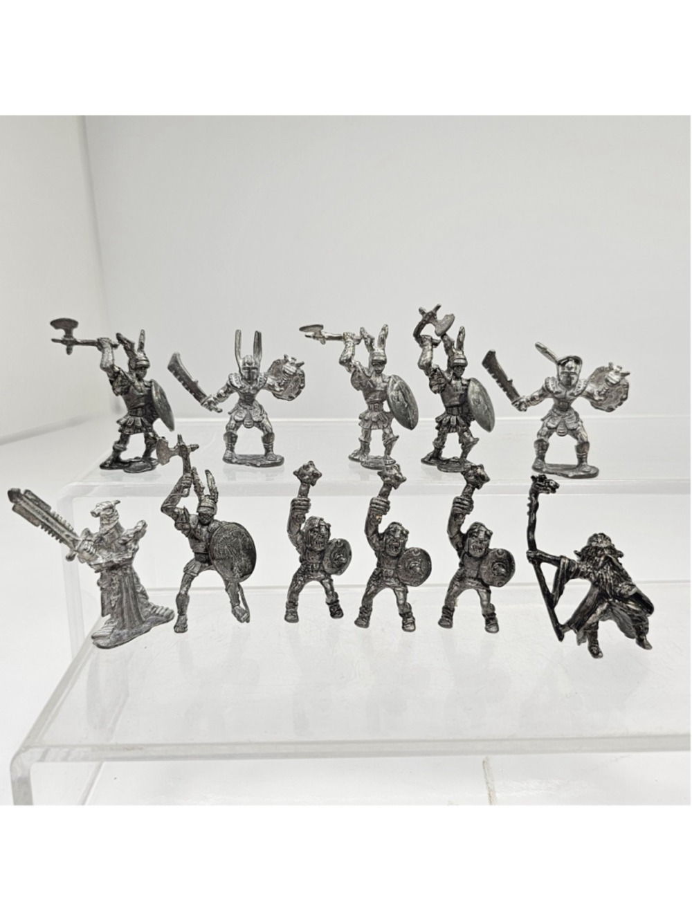 Vintage Fantasy Miniatures Lot 11 Rabbit Warriors Orcs Wizard RPG Figures